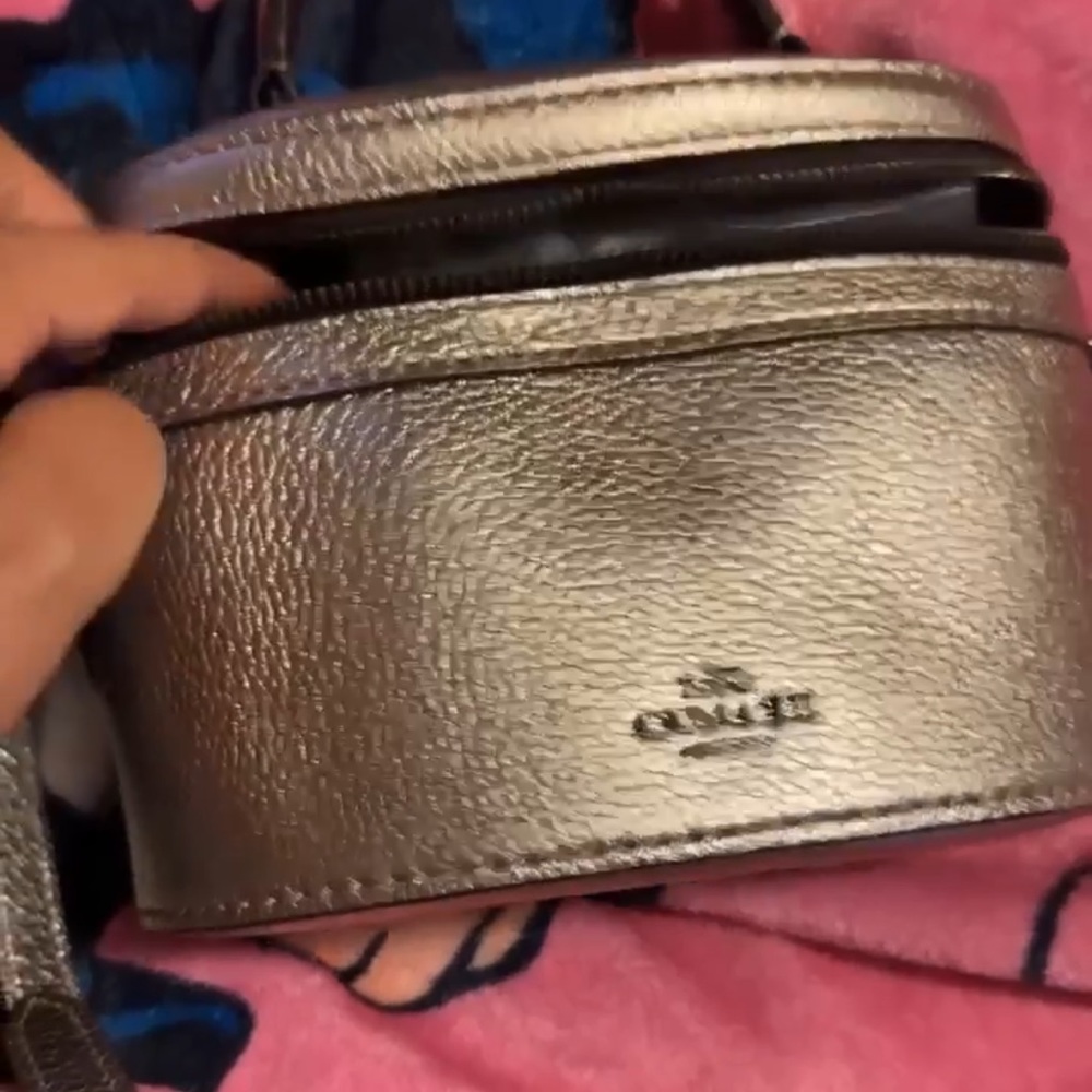 Coach Metallic trail bag gunmetal platinum crossbody